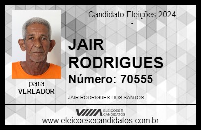 Candidato JAIR RODRIGUES 2024 - FORMOSA - Eleições