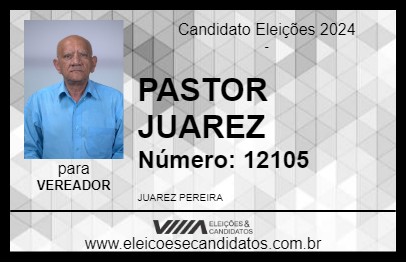 Candidato PR JUAREZ DO HORTENCIAS 2024 - GOIÂNIA - Eleições