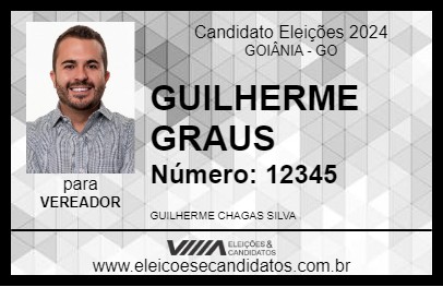 Candidato GUILHERME GRAUS 2024 - GOIÂNIA - Eleições