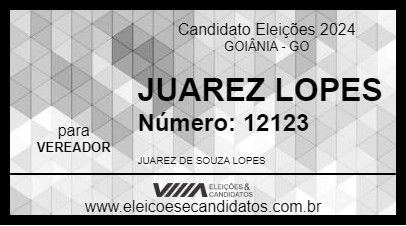 Candidato JUAREZ LOPES 2024 - GOIÂNIA - Eleições