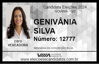 Candidato GENIVÂNIA SILVA 2024 - GOIÂNIA - Eleições