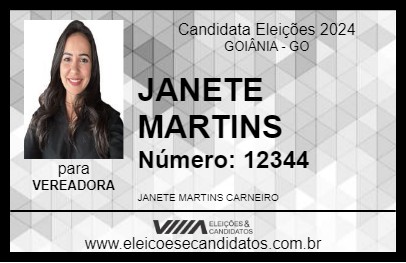 Candidato JANETE MARTINS 2024 - GOIÂNIA - Eleições