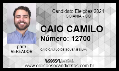 Candidato CAIO CAMILO 2024 - GOIÂNIA - Eleições