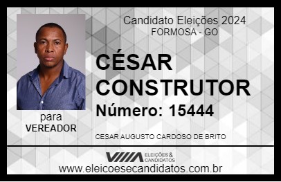 Candidato CÉSAR CONSTRUTOR 2024 - FORMOSA - Eleições