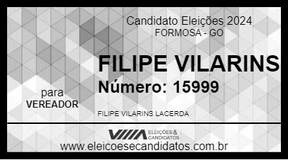 Candidato FILIPE VILARINS 2024 - FORMOSA - Eleições