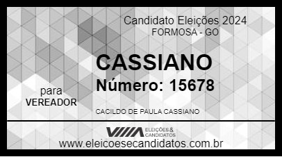 Candidato CASSIANO 2024 - FORMOSA - Eleições