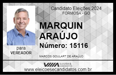 Candidato MARQUIM ARAÚJO 2024 - FORMOSA - Eleições