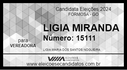 Candidato LIGIA MIRANDA 2024 - FORMOSA - Eleições