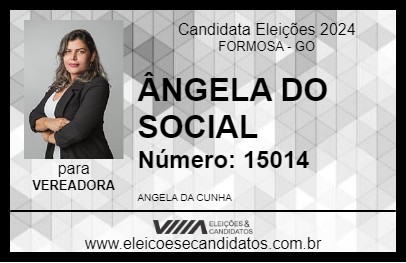 Candidato ÂNGELA DO SOCIAL 2024 - FORMOSA - Eleições