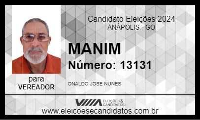 Candidato MANIM 2024 - ANÁPOLIS - Eleições