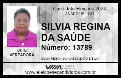 Candidato SILVIA REGINA DA SAÚDE 2024 - ANÁPOLIS - Eleições