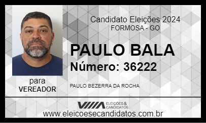 Candidato PAULO BALA 2024 - FORMOSA - Eleições