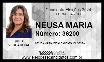 Candidato NEUSA MARIA 2024 - FORMOSA - Eleições