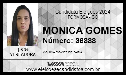 Candidato MONICA GOMES 2024 - FORMOSA - Eleições