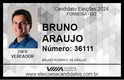 Candidato BRUNO ARAUJO 2024 - FORMOSA - Eleições