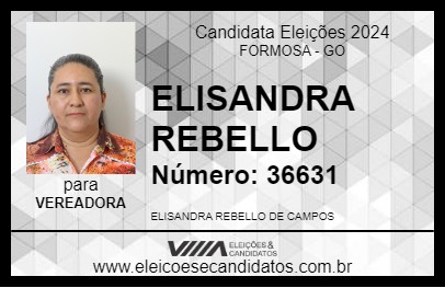 Candidato ELISANDRA REBELLO 2024 - FORMOSA - Eleições