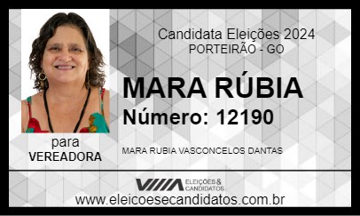 Candidato MARA RÚBIA 2024 - PORTEIRÃO - Eleições