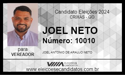 Candidato JOEL NETO 2024 - CRIXÁS - Eleições