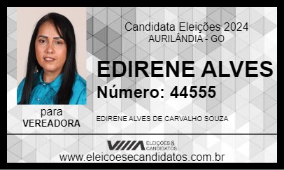 Candidato EDIRENE ALVES 2024 - AURILÂNDIA - Eleições