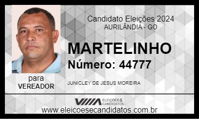 Candidato MARTELINHO 2024 - AURILÂNDIA - Eleições