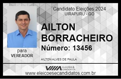 Candidato AILTON BORRACHEIRO 2024 - UIRAPURU - Eleições