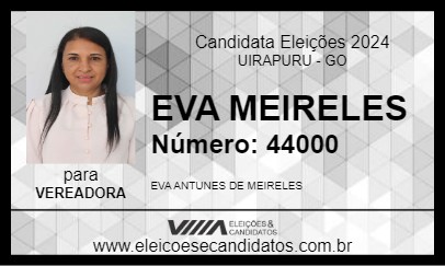 Candidato EVA MEIRELES 2024 - UIRAPURU - Eleições