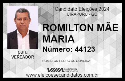 Candidato ROMILTON MÃE MARIA 2024 - UIRAPURU - Eleições