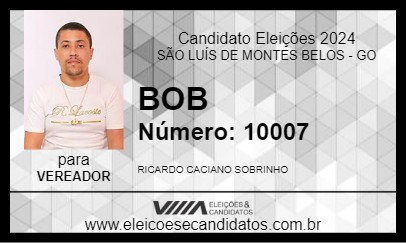 Candidato BOB 2024 - SÃO LUÍS DE MONTES BELOS - Eleições