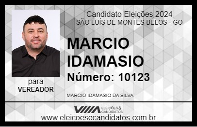 Candidato MARCIO IDAMASIO 2024 - SÃO LUÍS DE MONTES BELOS - Eleições