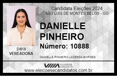 Candidato DANI PINHEIRO 2024 - SÃO LUÍS DE MONTES BELOS - Eleições