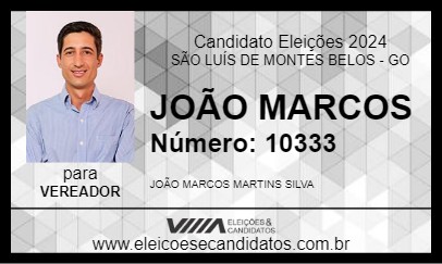 Candidato JOAO MARCOS DO TINO 2024 - SÃO LUÍS DE MONTES BELOS - Eleições