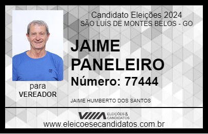 Candidato JAIME PANELEIRO 2024 - SÃO LUÍS DE MONTES BELOS - Eleições