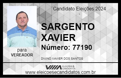 Candidato SARGENTO XAVIER 2024 - SÃO LUÍS DE MONTES BELOS - Eleições