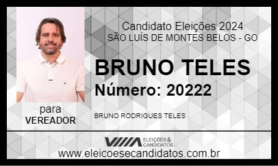 Candidato BRUNO TELES 2024 - SÃO LUÍS DE MONTES BELOS - Eleições