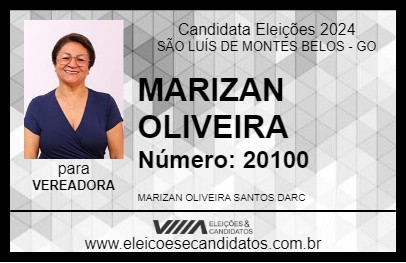 Candidato MARIZAN OLIVEIRA 2024 - SÃO LUÍS DE MONTES BELOS - Eleições