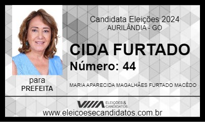 Candidato CIDA FURTADO 2024 - AURILÂNDIA - Eleições