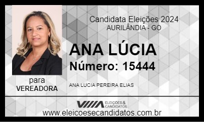 Candidato ANA LÚCIA 2024 - AURILÂNDIA - Eleições