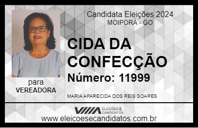 Candidato CIDA DA CONFECÇÃO 2024 - MOIPORÁ - Eleições