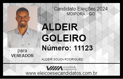 Candidato ALDEIR GOLEIRO 2024 - MOIPORÁ - Eleições