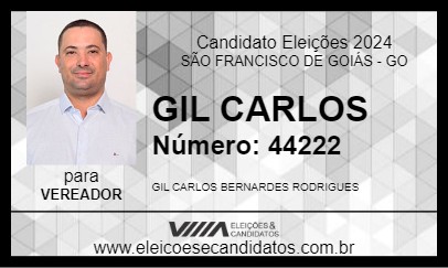 Candidato GIL CARLOS 2024 - SÃO FRANCISCO DE GOIÁS - Eleições