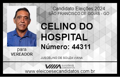 Candidato CELINO DO HOSPITAL 2024 - SÃO FRANCISCO DE GOIÁS - Eleições