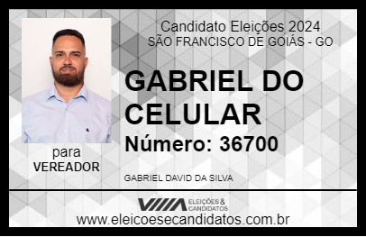 Candidato GABRIEL DO CELULAR 2024 - SÃO FRANCISCO DE GOIÁS - Eleições