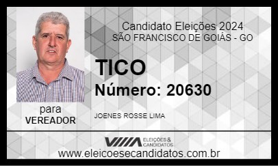 Candidato TICO 2024 - SÃO FRANCISCO DE GOIÁS - Eleições