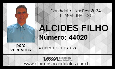 Candidato ALCIDES FILHO 2024 - PLANALTINA - Eleições