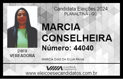 Candidato MARCIA CONSELHEIRA 2024 - PLANALTINA - Eleições