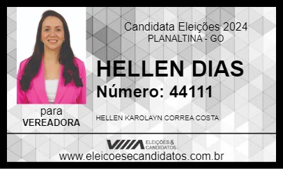 Candidato HELLEN DIAS 2024 - PLANALTINA - Eleições