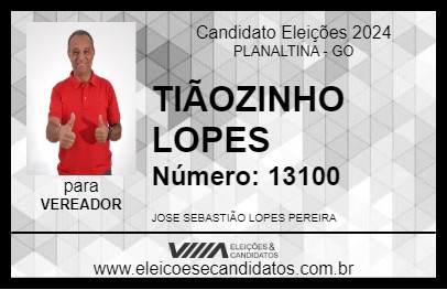 Candidato TIÃOZINHO LOPES 2024 - PLANALTINA - Eleições