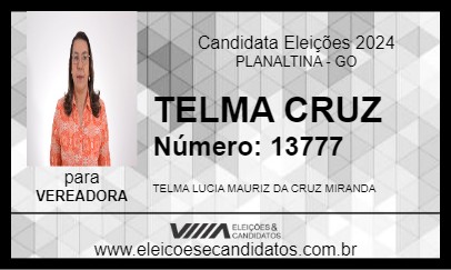 Candidato TELMA CRUZ 2024 - PLANALTINA - Eleições