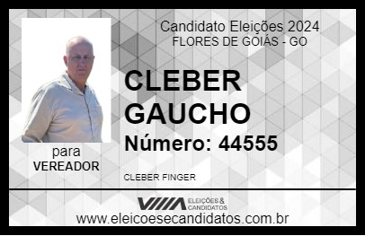 Candidato CLEBER GAUCHO 2024 - FLORES DE GOIÁS - Eleições