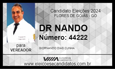 Candidato DR NANDO 2024 - FLORES DE GOIÁS - Eleições